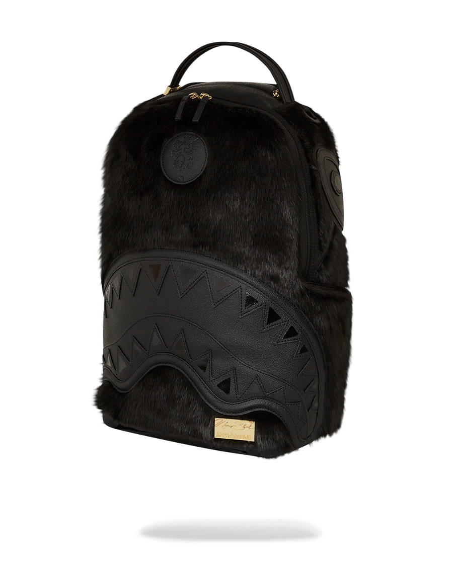 NISSIM BLACK DLXSF FAUX FUR BACKPACK