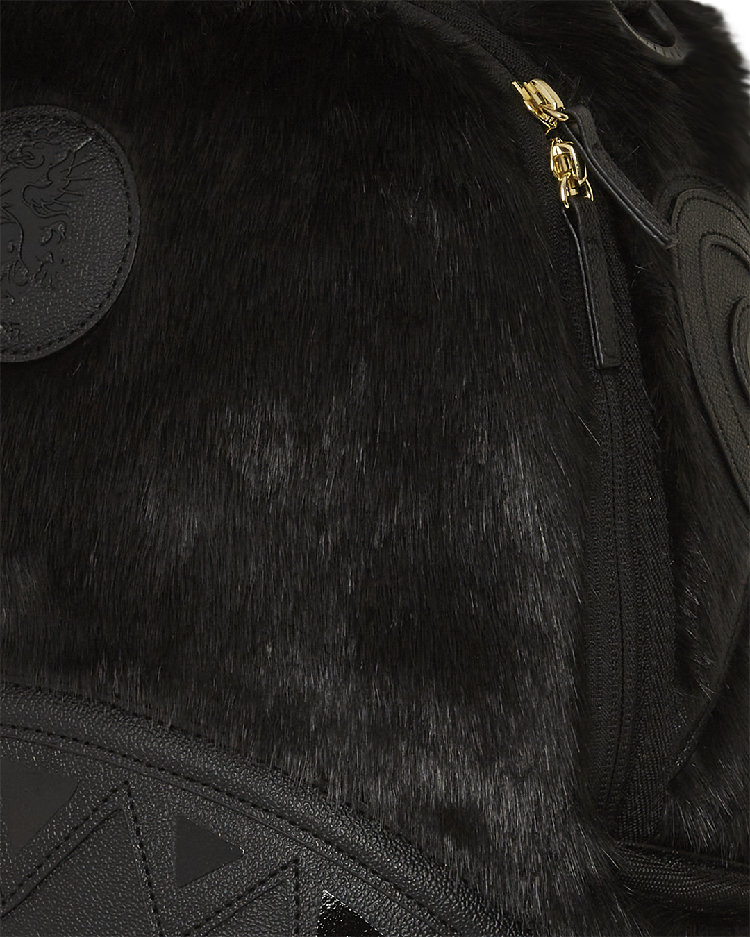 NISSIM BLACK DLXSF FAUX FUR BACKPACK