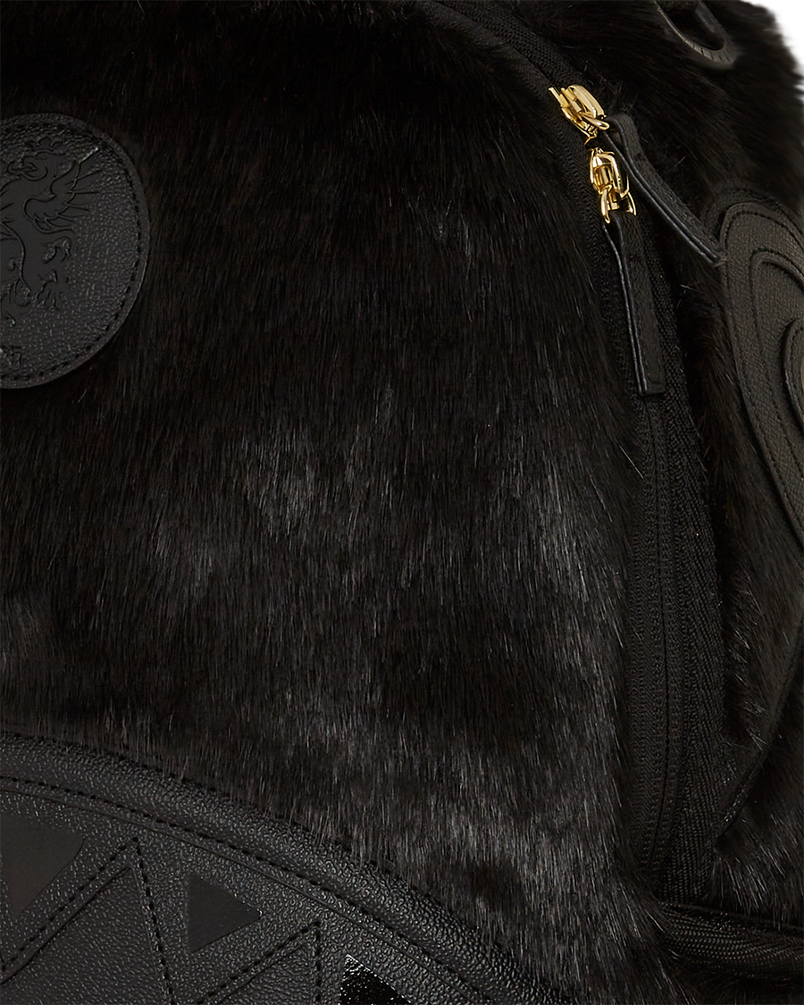 NISSIM BLACK DLXSF FAUX FUR BACKPACK