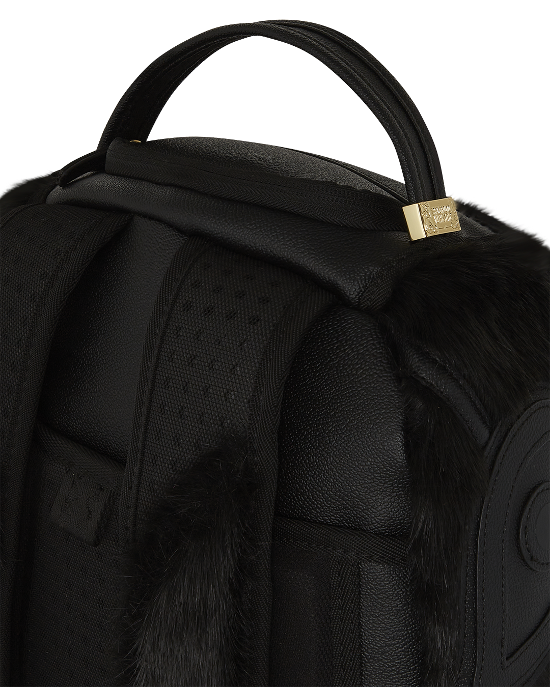 NISSIM BLACK DLXSF FAUX FUR BACKPACK