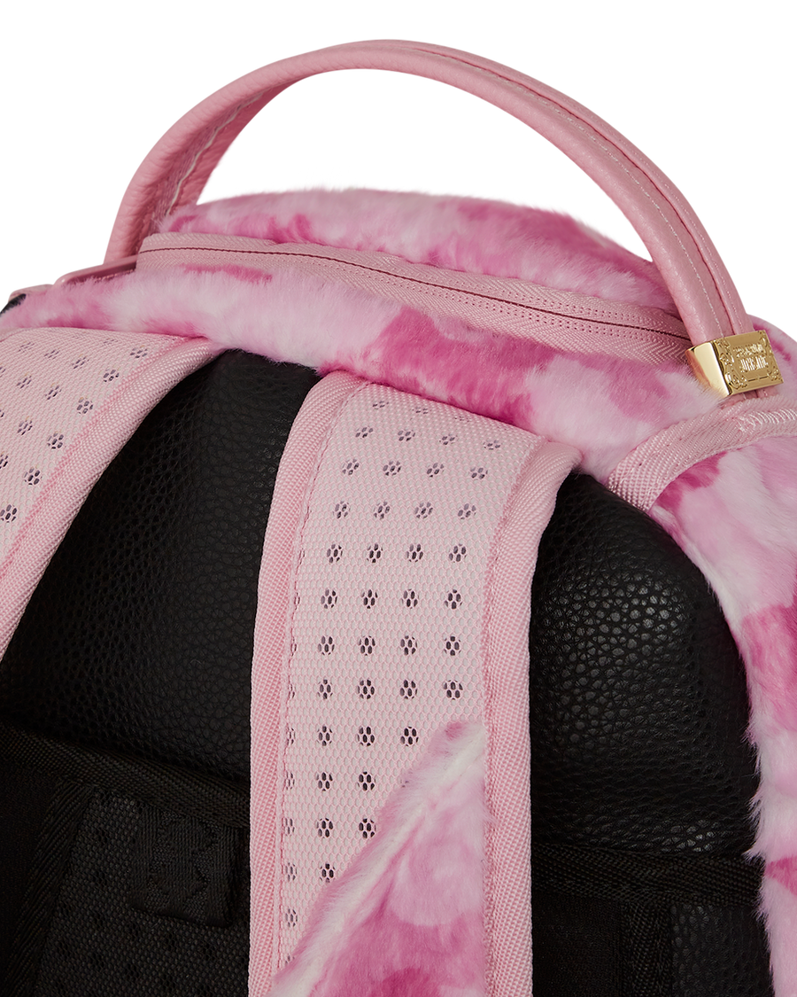 PINK CAMO FAUX FUR DLXSF BACKPACK