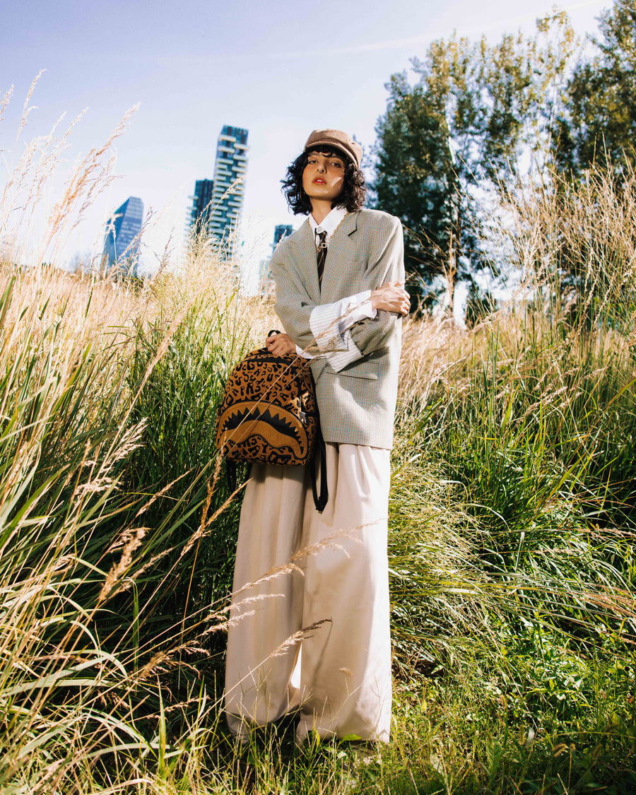 CHEETAH CHENILLE SAVAGE BACKPACK