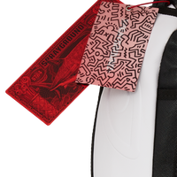 KEITH HARRING EMBOSSED SHARK HANDBAG PRINT BACKACK