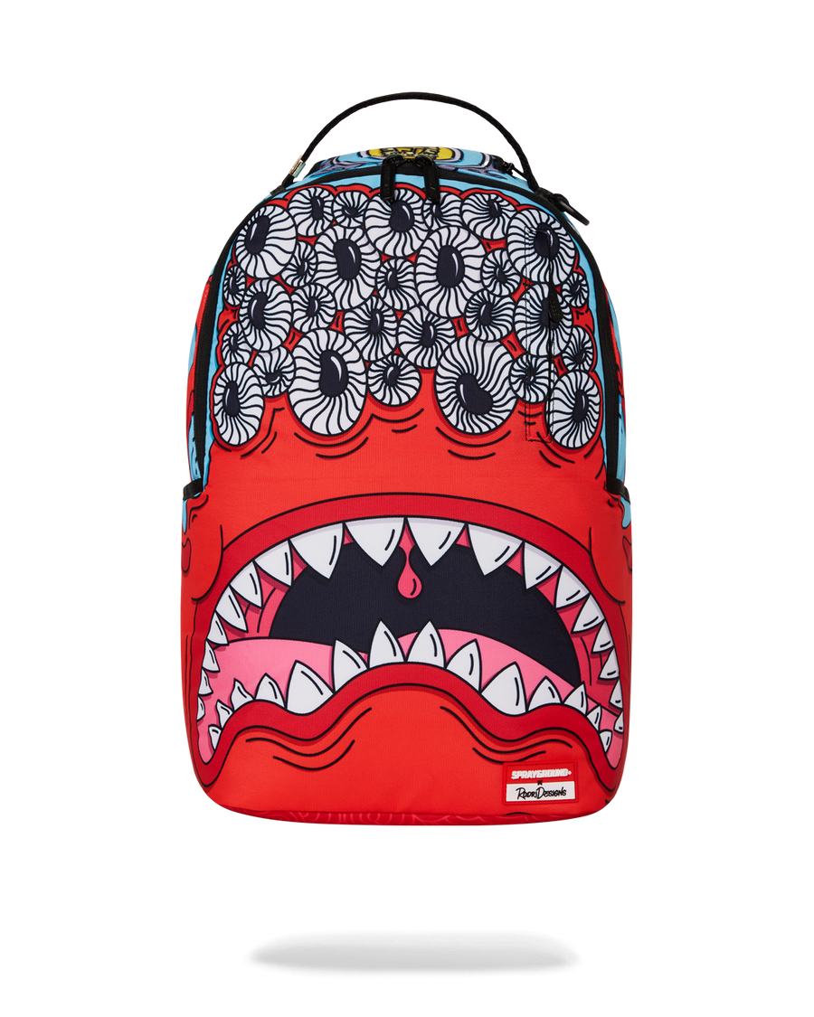 JORGE RODRIGUE EYEZ RED MONSTER BACKPACK