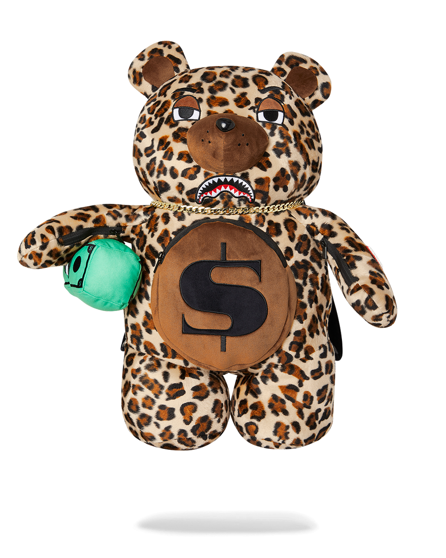 LEOPARD MONEYBEAR TEDDY BEAR BACKPACK