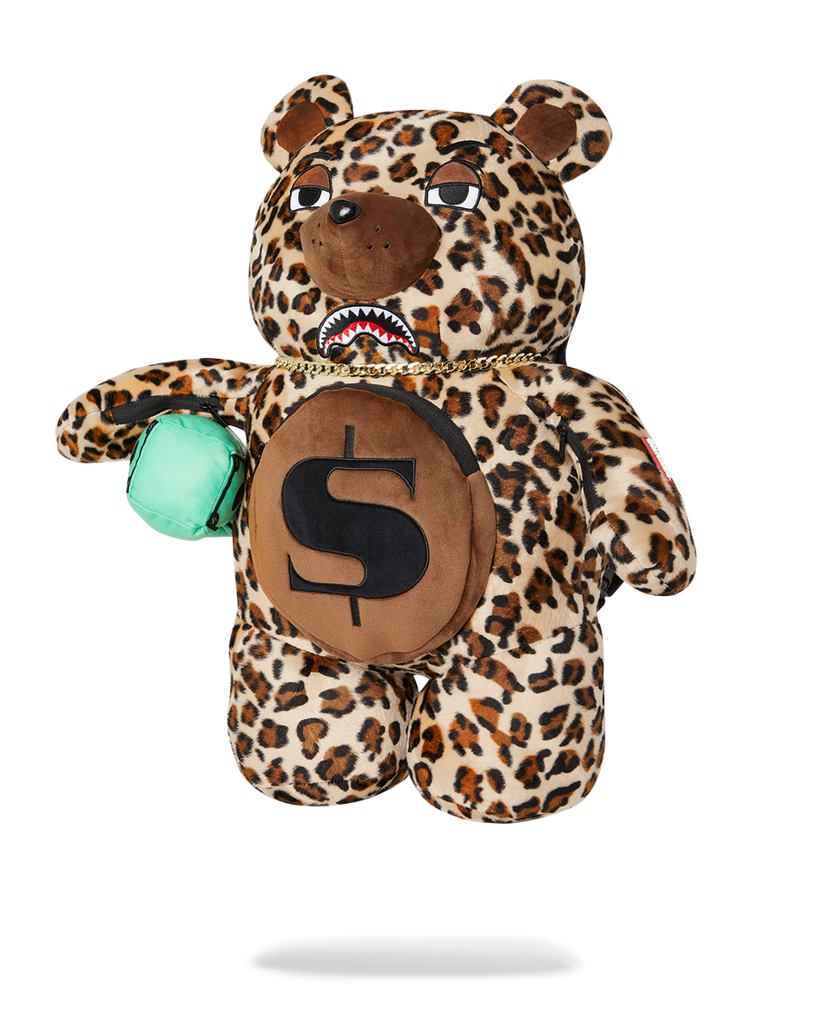 LEOPARD MONEYBEAR TEDDY BEAR BACKPACK