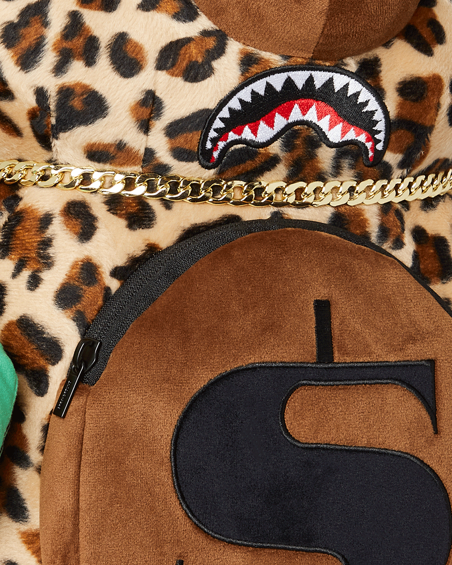 LEOPARD MONEYBEAR TEDDY BEAR BACKPACK