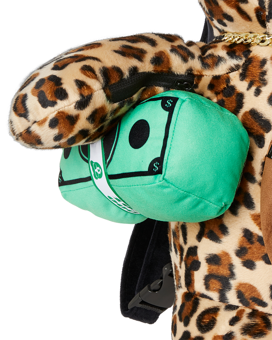 LEOPARD MONEYBEAR TEDDY BEAR BACKPACK