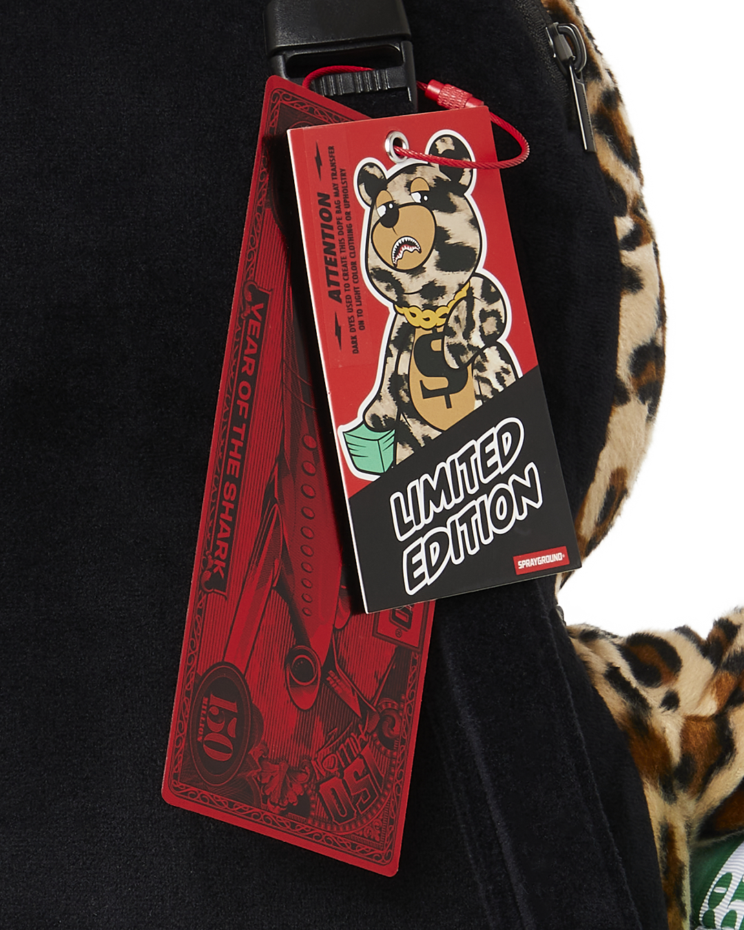 LEOPARD MONEYBEAR TEDDY BEAR BACKPACK