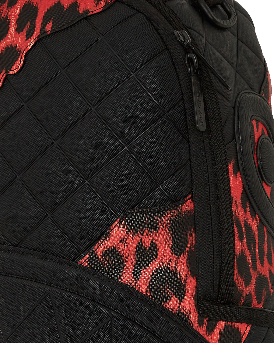 RED LEOPARD PUFFER DLX BACKPACK