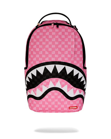 PINK AND BLACK DRIP CHECK DLXSV BACKPACK