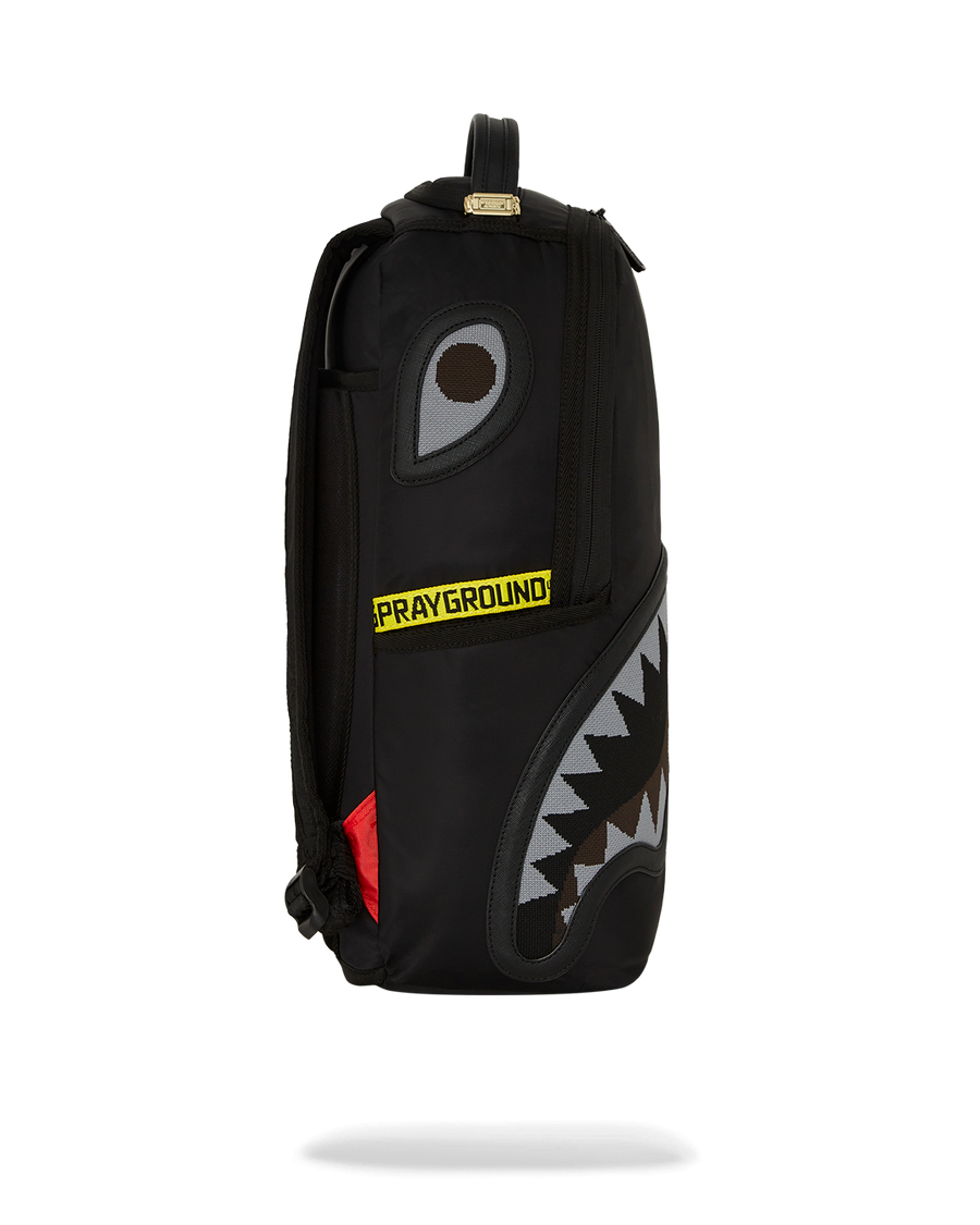 SHARK CENTRAL YELLOW TAPE DLX SATIN BACKPACK