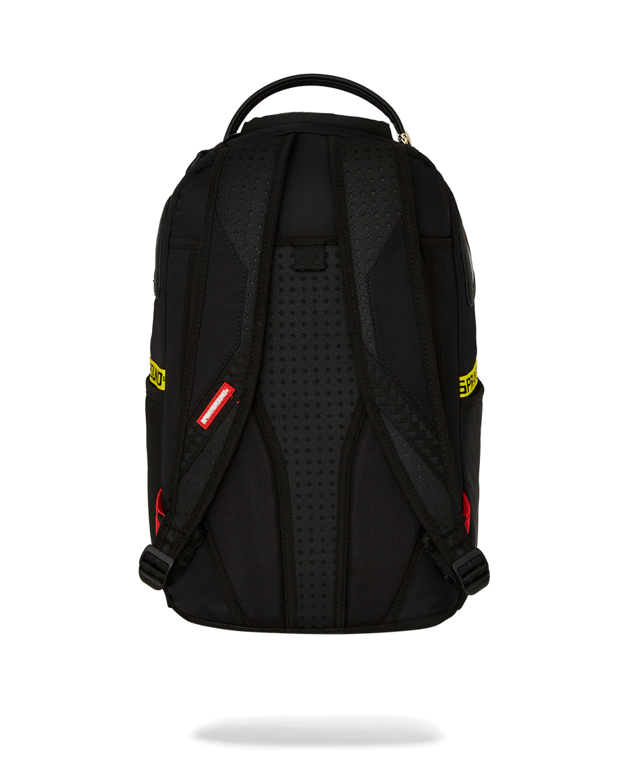 SHARK CENTRAL YELLOW TAPE DLX SATIN BACKPACK