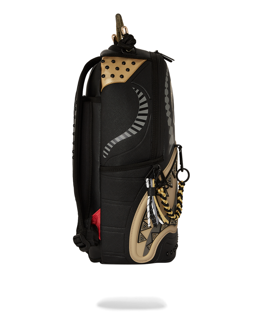 AI WONDERLAND GOLD AND BLACK DLXSV BACKPACK