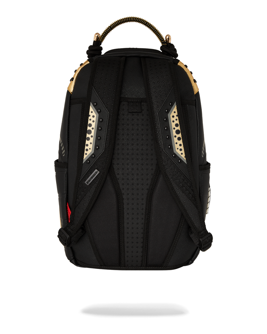 AI WONDERLAND GOLD AND BLACK DLXSV BACKPACK