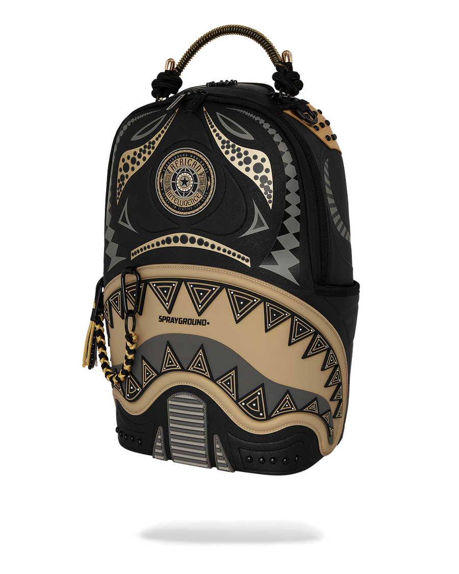 AI WONDERLAND GOLD AND BLACK DLXSV BACKPACK