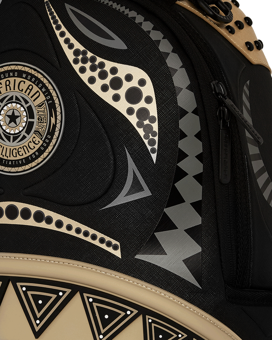 AI WONDERLAND GOLD AND BLACK DLXSV BACKPACK