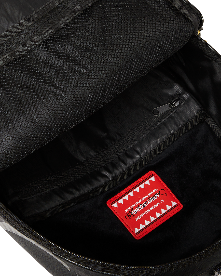 AI WONDERLAND GOLD AND BLACK DLXSV BACKPACK