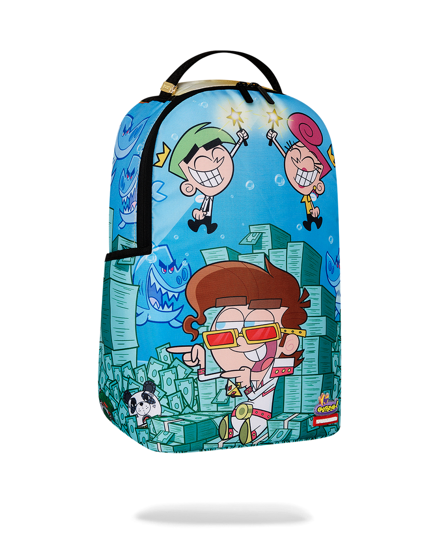 TIMMY SITTNG ON MONEY CHAIR DLXR BACKPACK
