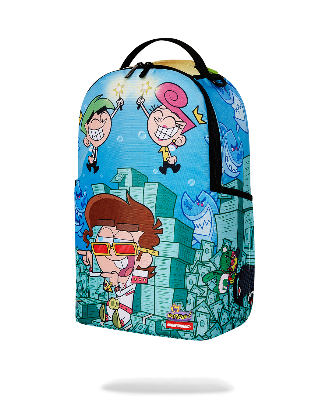TIMMY SITTNG ON MONEY CHAIR DLXR BACKPACK
