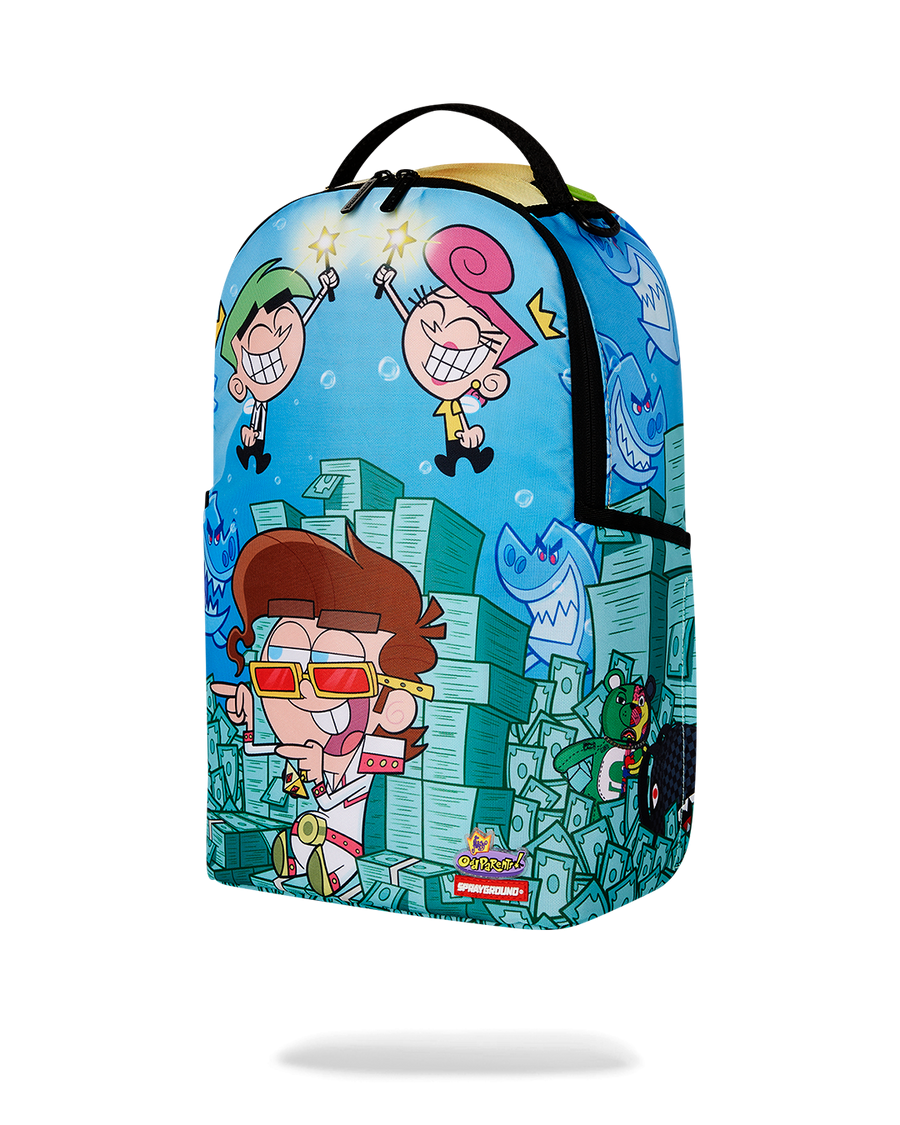 TIMMY SITTNG ON MONEY CHAIR DLXR BACKPACK