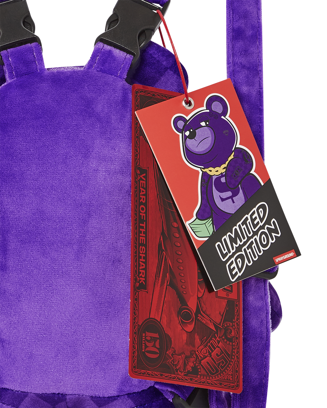 PURPLE SHARK SHARKS IN PARIS MINI BEAR