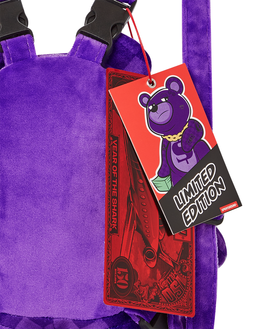 PURPLE SHARK SHARKS IN PARIS MINI BEAR