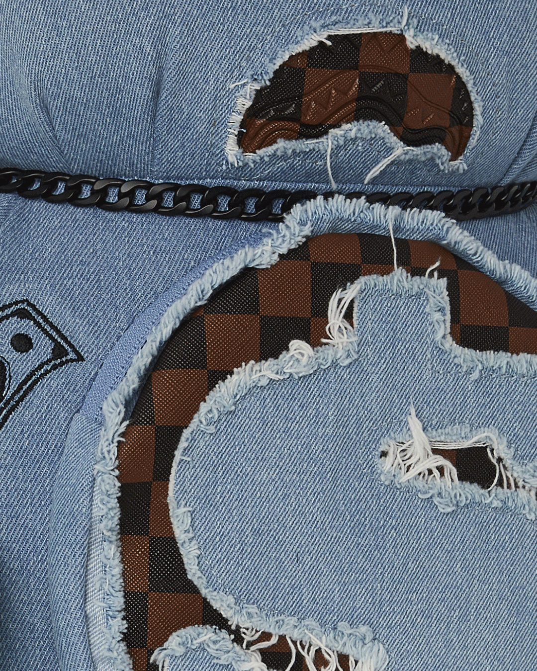 DENIM SHARK MONEYBEAR TEDDY BEAR BACKPACK