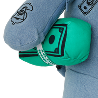 DENIM SHARK MONEYBEAR TEDDY BEAR BACKPACK