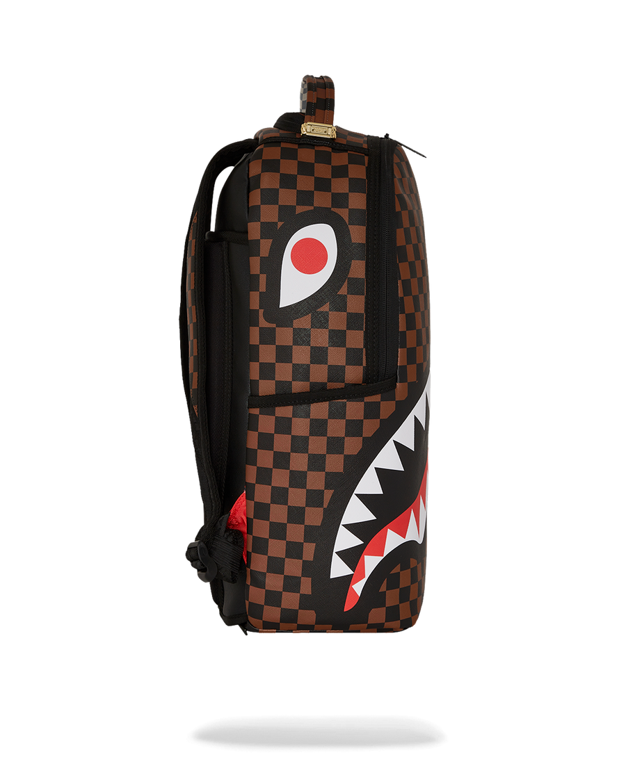 SPLIT BROWN AND CREAM CHECK DLXV BACKPACK