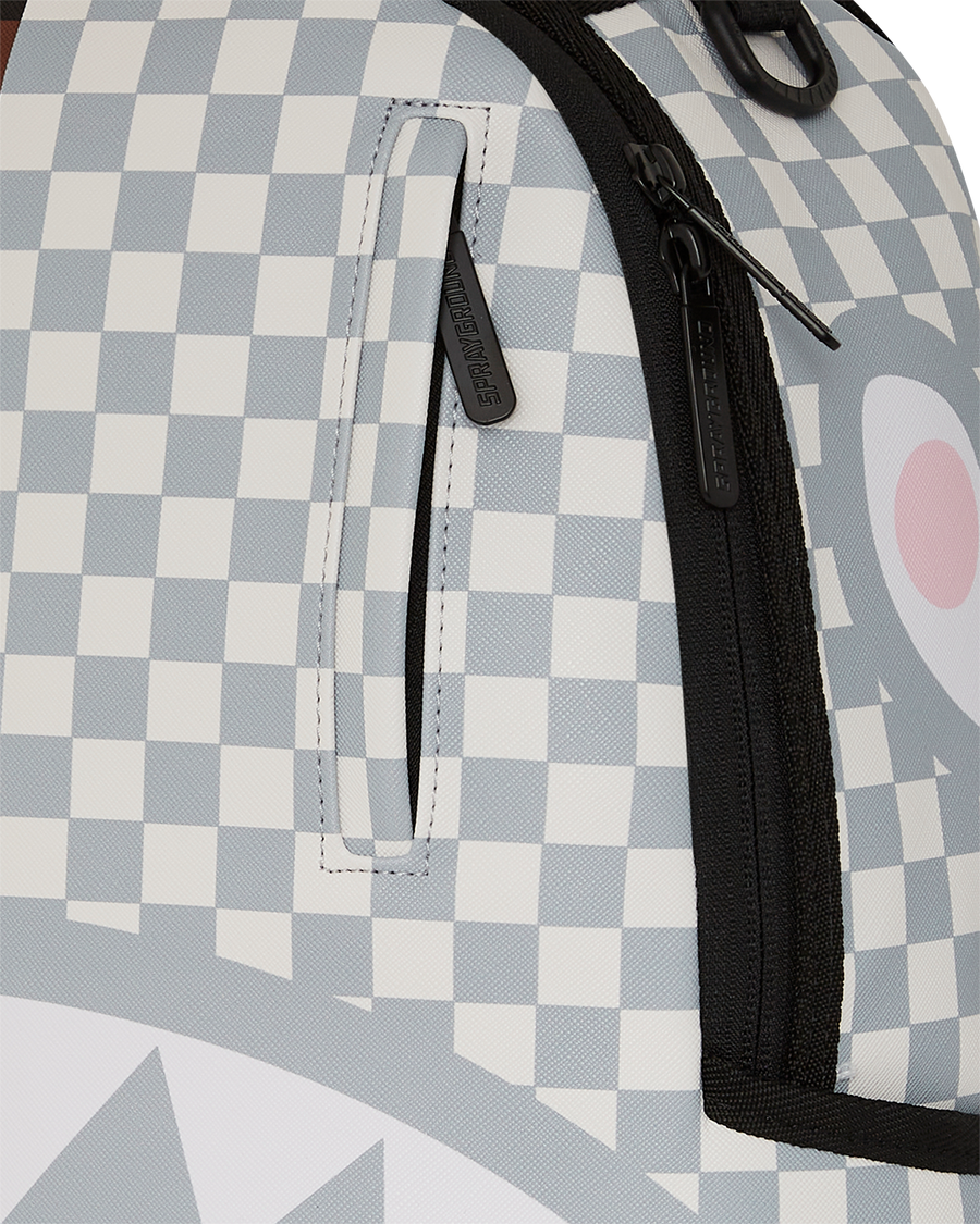 SPLIT BROWN AND CREAM CHECK DLXV BACKPACK