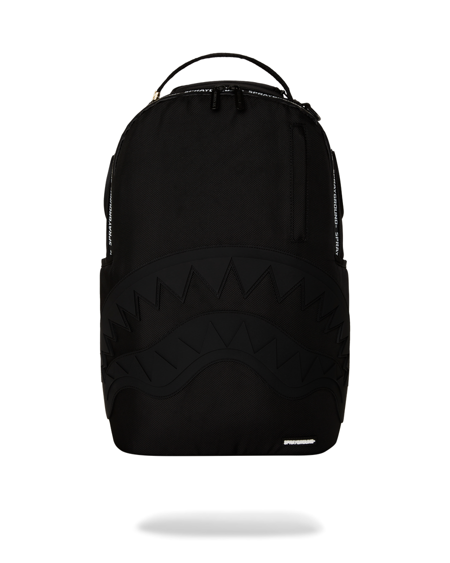 RUBBER SHARK BLACKOUT WHITE TAPE BACKPACK