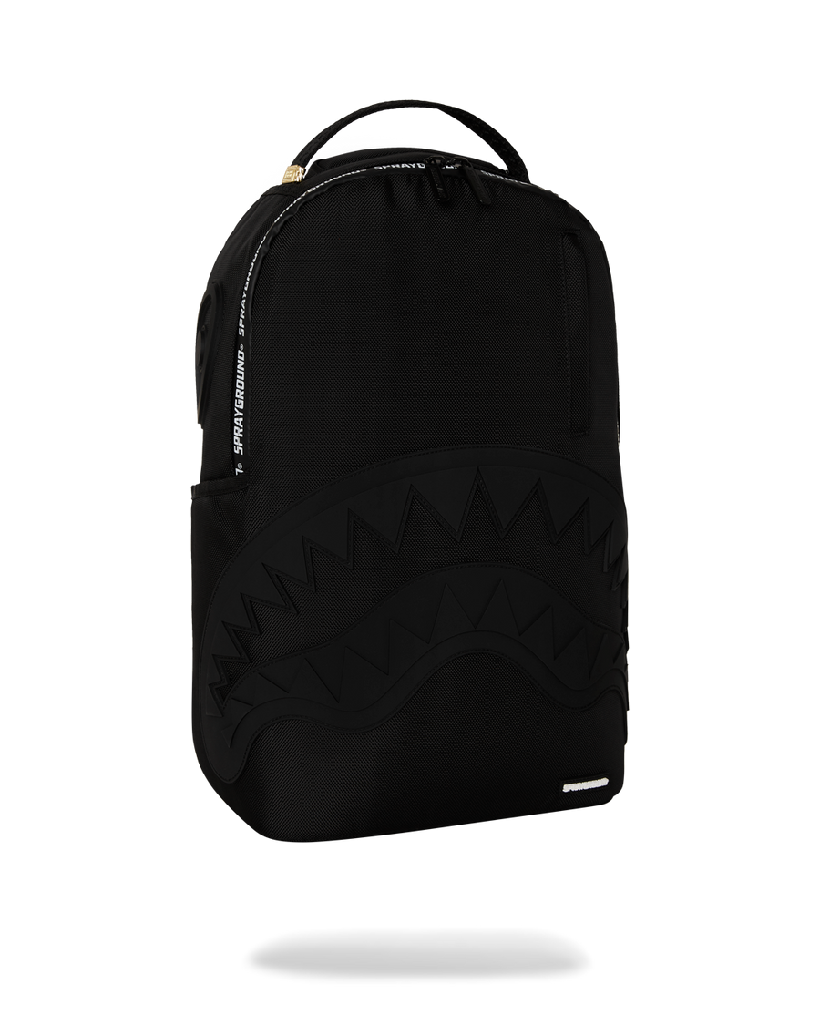 RUBBER SHARK BLACKOUT WHITE TAPE BACKPACK