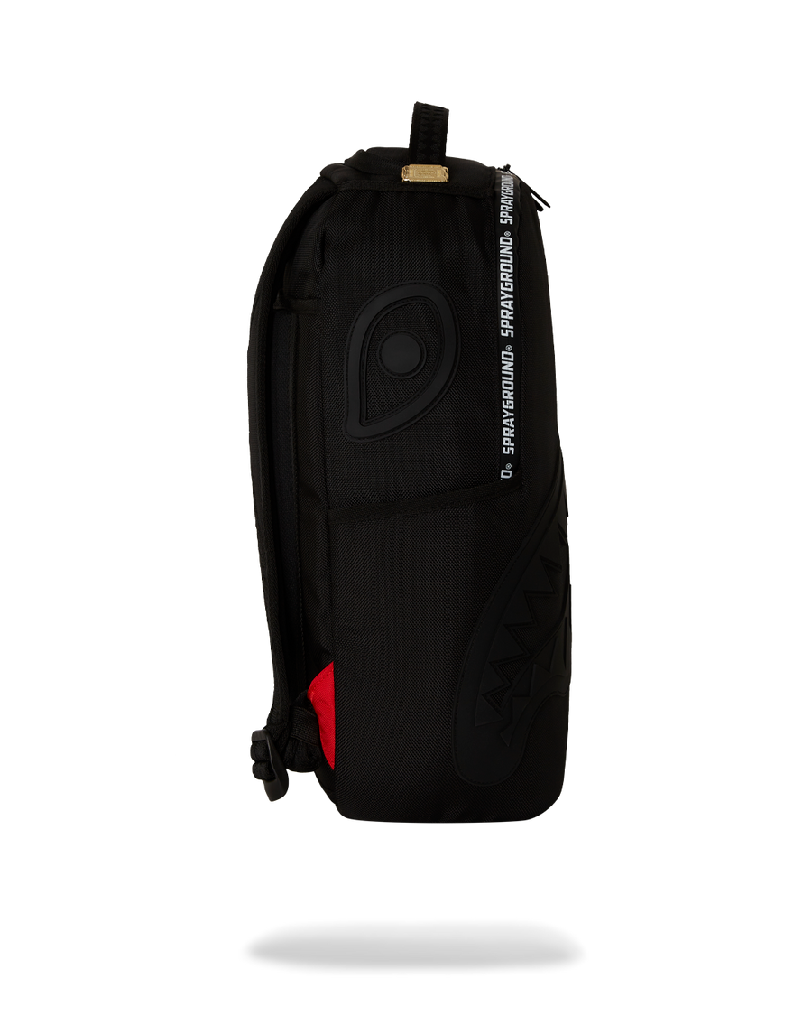 RUBBER SHARK BLACKOUT WHITE TAPE BACKPACK