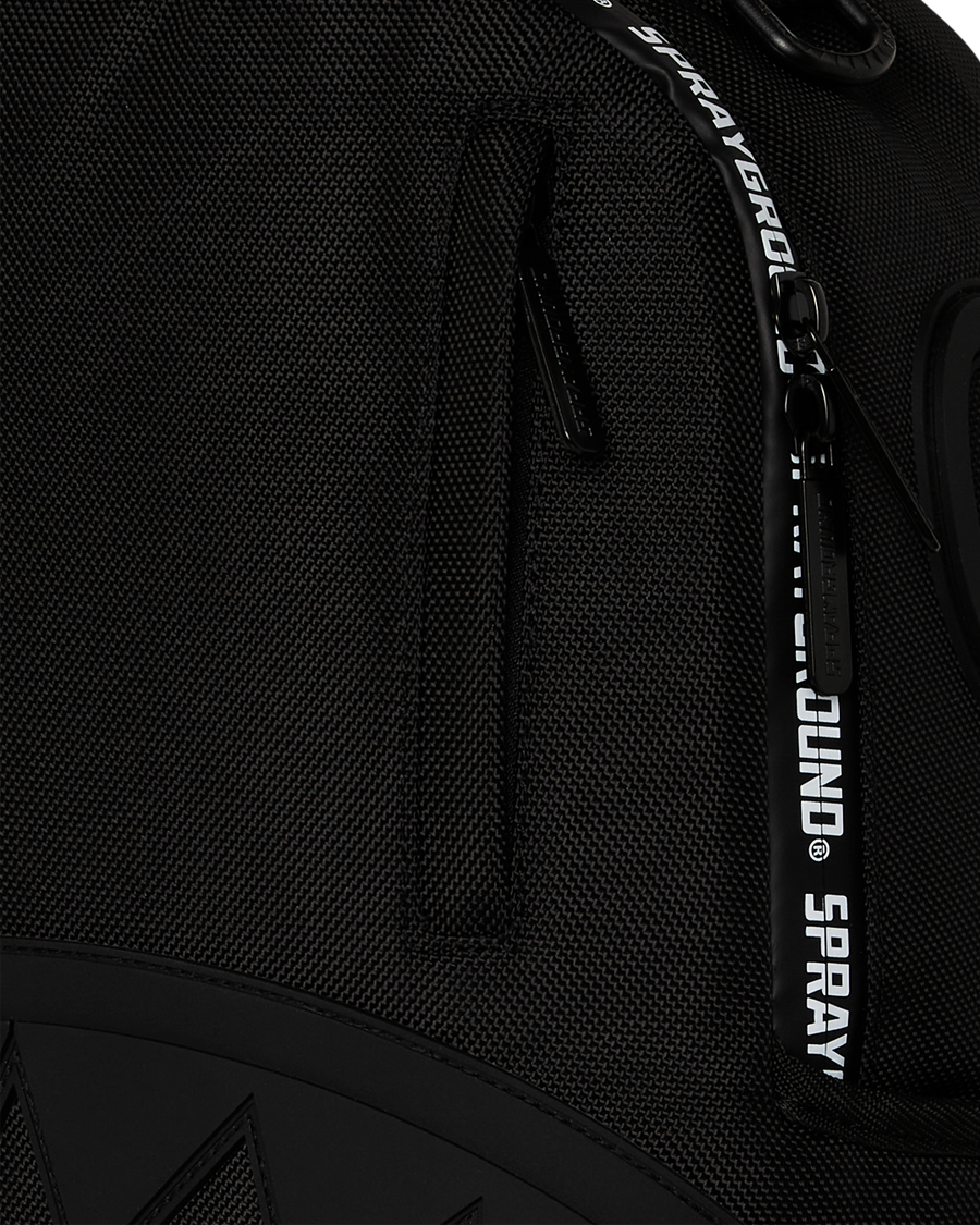 RUBBER SHARK BLACKOUT WHITE TAPE BACKPACK