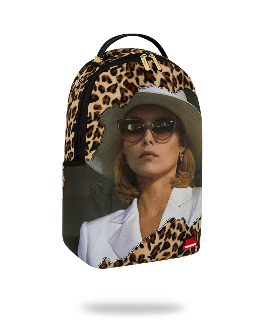 SCARFACE ELVIRA LEOPARD PRINT DLXSV BACKPACK