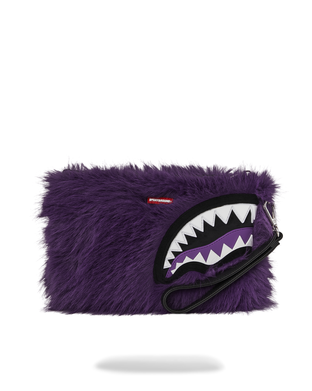 FUR CRAY PURPLE CROSSOVER CLUTCH