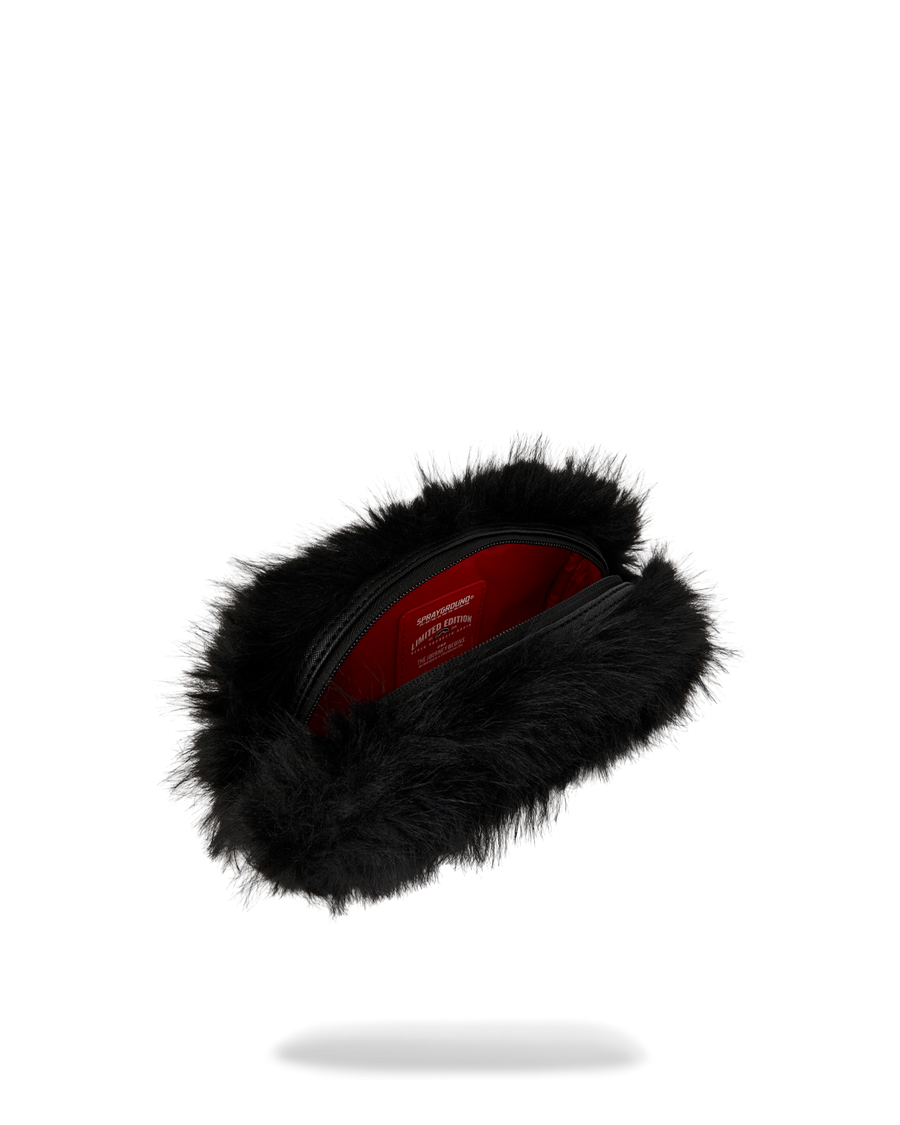 FUR CRAY BLACK POUCH
