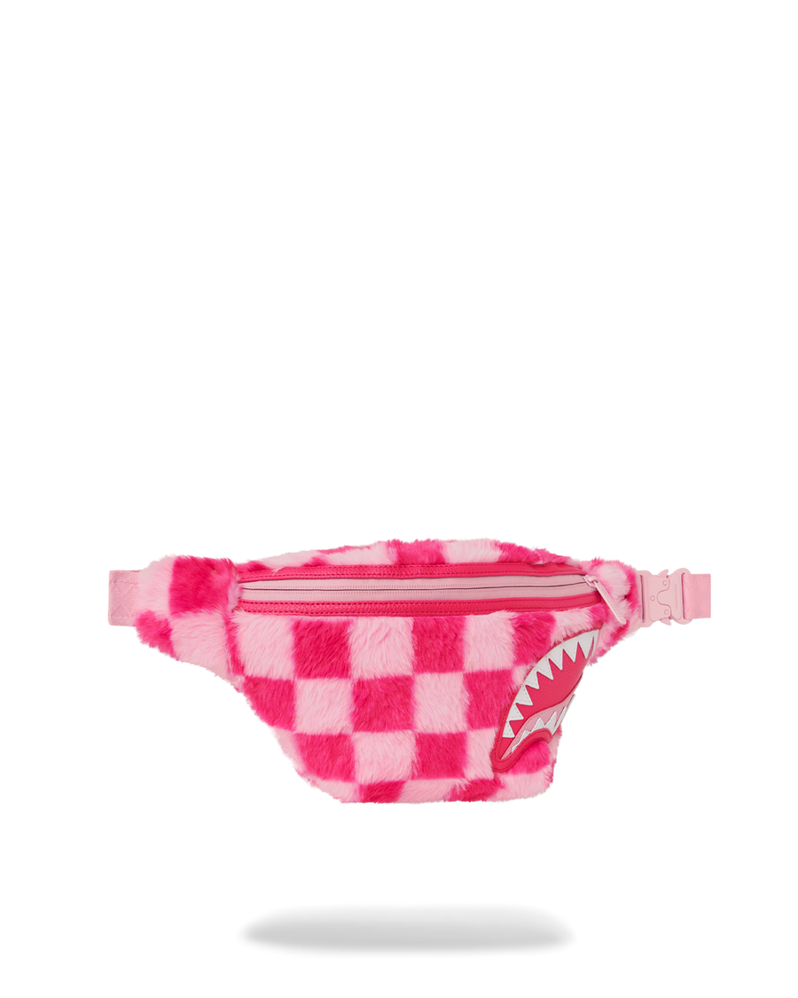 PINK FUR CHECK SAVVY CROSSBODY