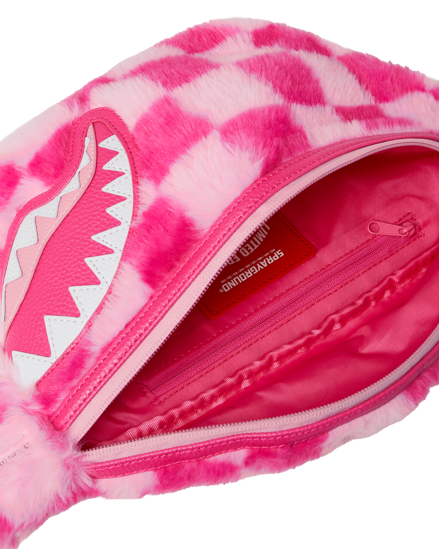 PINK FUR CHECK SAVVY CROSSBODY