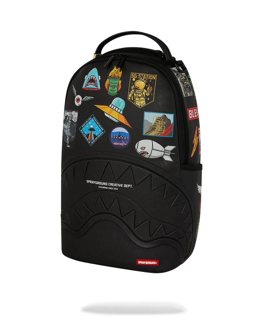 SHARKMOUTH EMBOSSED W/ PATCHES DLXSV BACKPACK