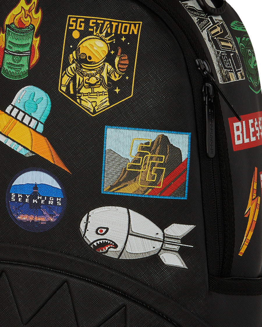 SHARKMOUTH EMBOSSED W/ PATCHES DLXSV BACKPACK