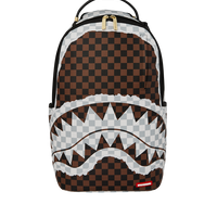 CREAM AND BROWN TEAR CHECK DLXSV BACKPACK