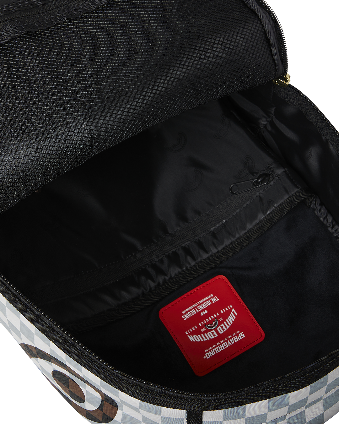 CREAM AND BROWN TEAR CHECK DLXSV BACKPACK