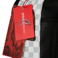 CREAM AND BROWN TEAR CHECK DLXSV BACKPACK