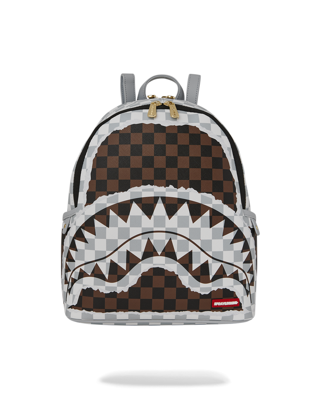 CREAM AND BROWN TEAR CHECK SAVAGE BACKPACK