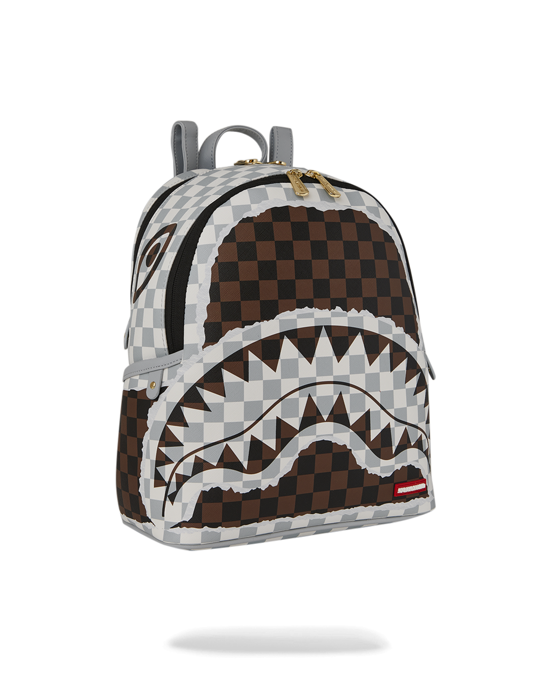 CREAM AND BROWN TEAR CHECK SAVAGE BACKPACK