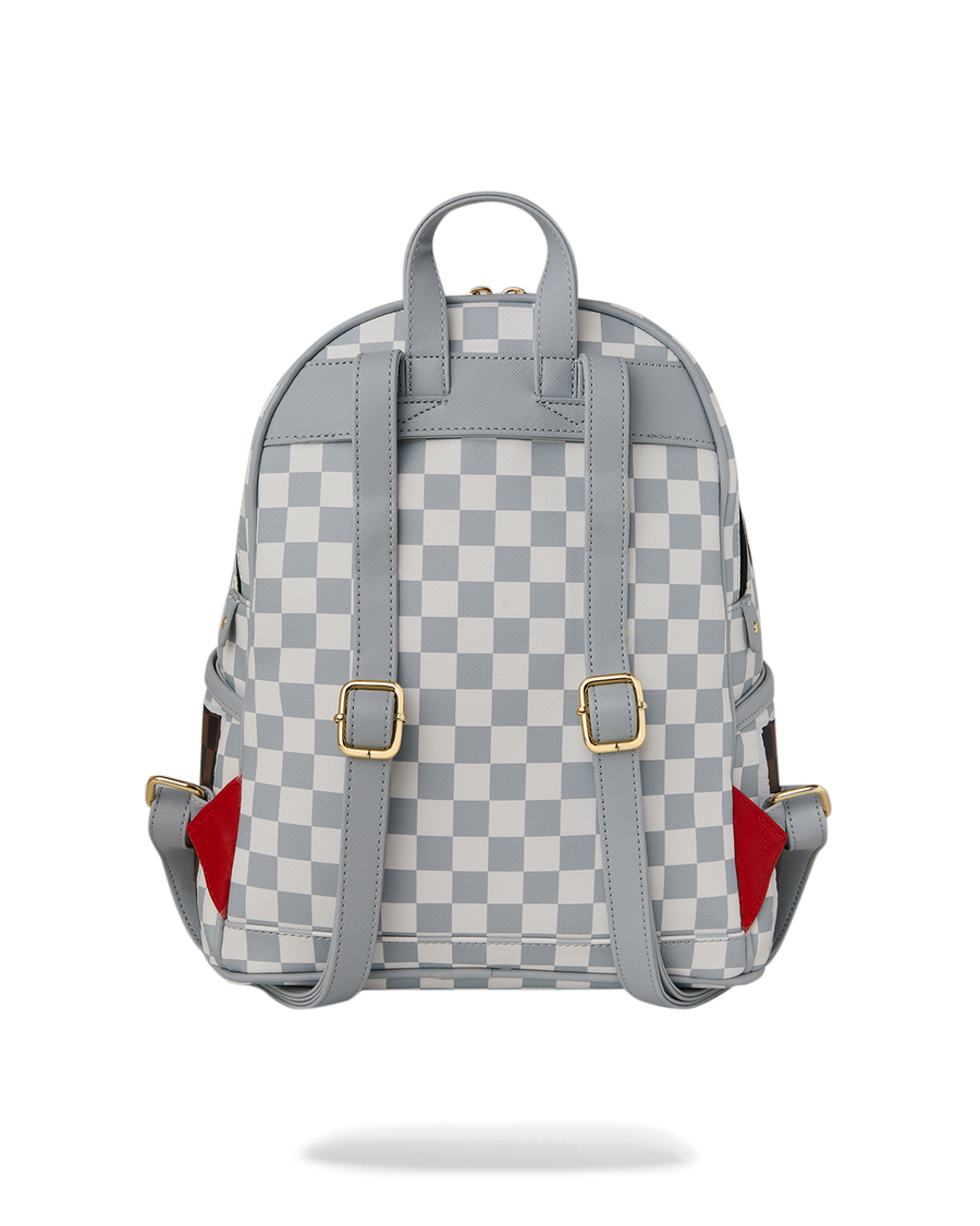 CREAM AND BROWN TEAR CHECK SAVAGE BACKPACK
