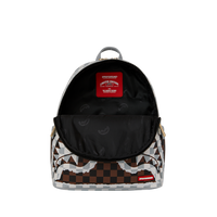 CREAM AND BROWN TEAR CHECK SAVAGE BACKPACK