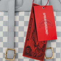 CREAM AND BROWN TEAR CHECK SAVAGE BACKPACK